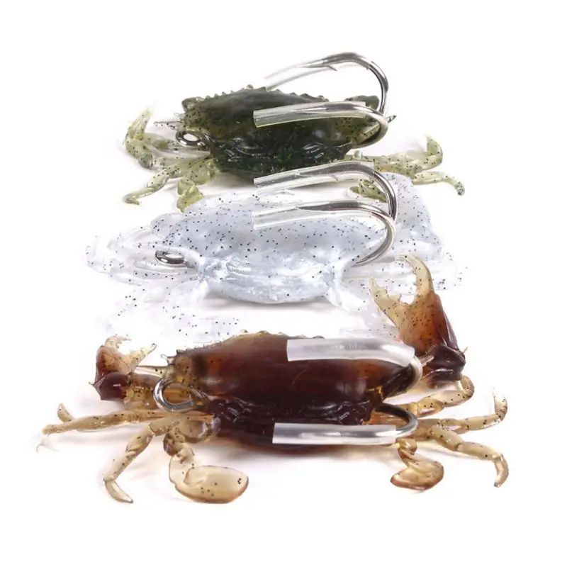 3D Pehme Simulatsiooni Krabi Meelitada Sööt Jõe Konks õngepüügiks Kala Konksu 100mm/19g Kunstlik Kalapüügi Peibutis