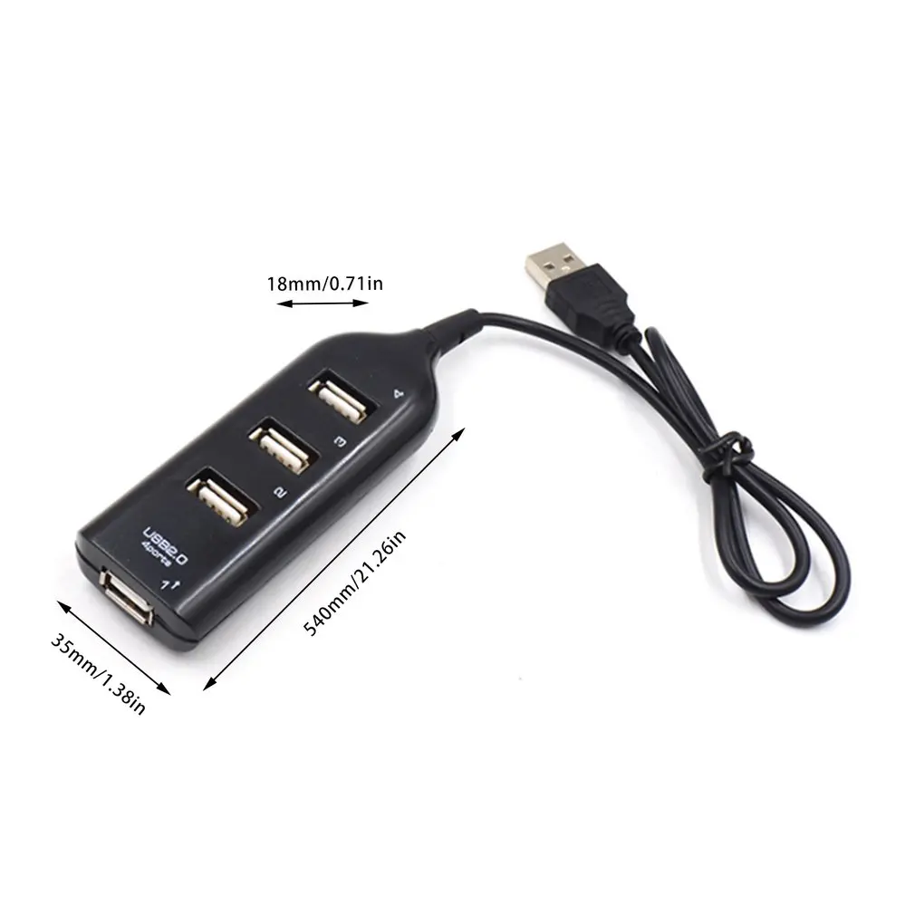 4-USB Port High Speed HUB Splitter For Multi-seade U Disk-Kaardi Lugeja Klaviatuur, Hiir, Arvuti, Sülearvuti, Lauaarvuti, Adapter, USB Hub