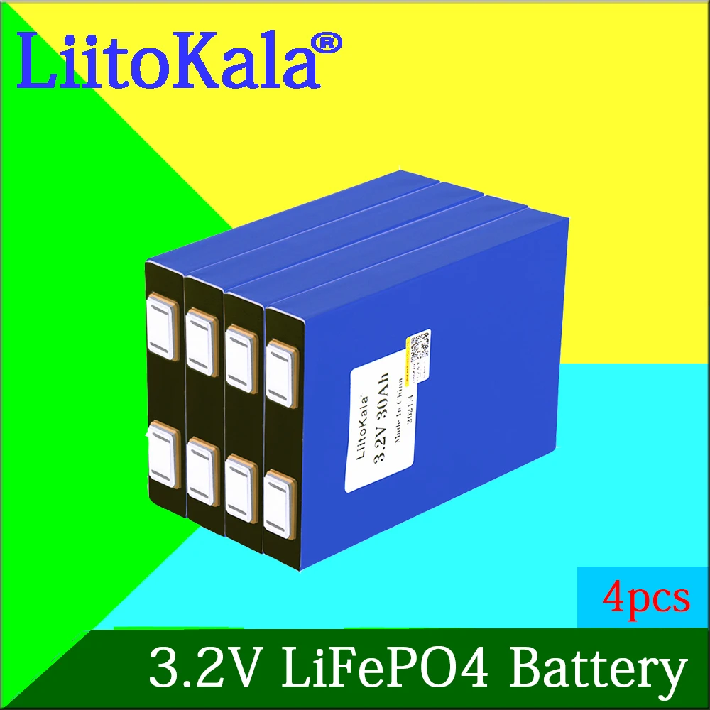 4tk LiitoKala LiFePo4 3.2 V 30AH 5C aku lithium bateria diy 12V lifepo4 e-bike e roller ratta tool AGV auto golfiautod