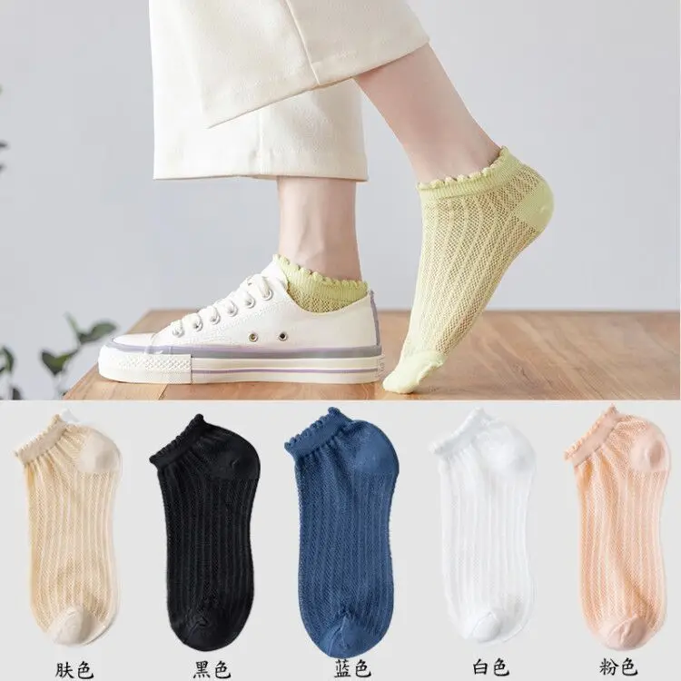 5 Paari Sokke Lady Suvel Silma Paat Sokid Naiste Jaapani Armas Pits Sokid Õhukesed Ins Tahke Puuvillased Sokid