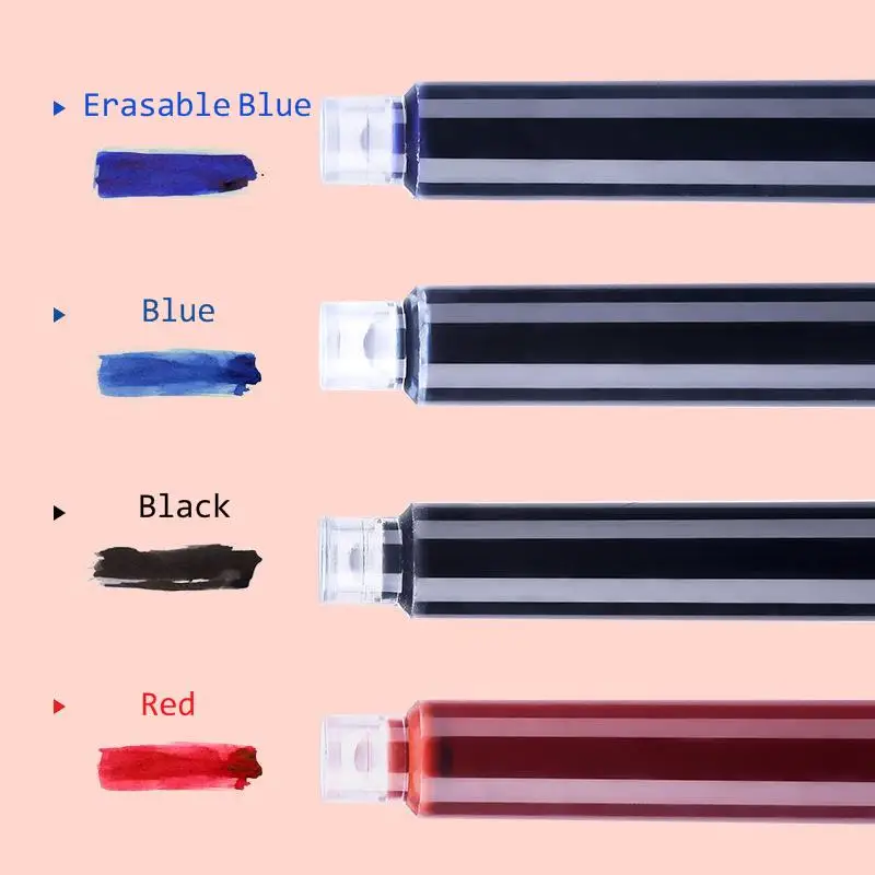 50 Tk 3.4 mm Läbimõõduga Universaalne Fountain Pen Tint Kott Sinine Kristall Sinine Must Punane Kustutatavad Tint Tava Õpilane koolitarbed