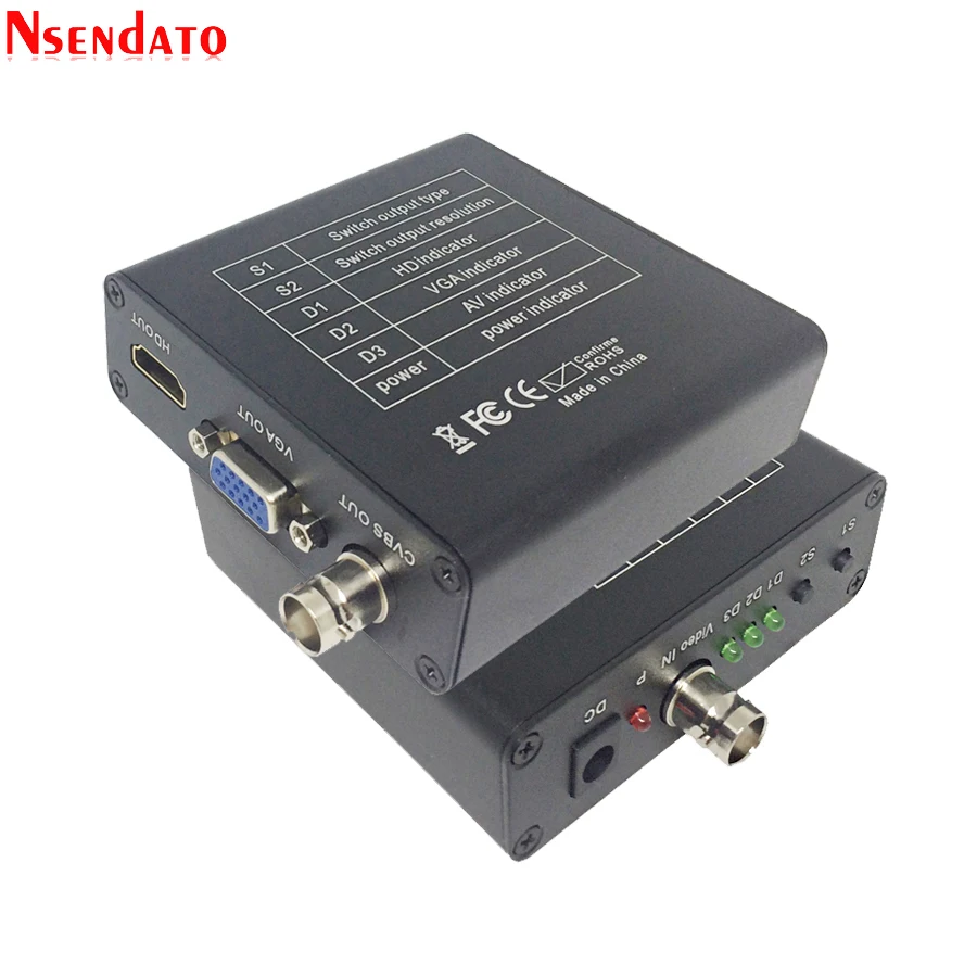 720/1080P 5MP 2MP TVI CVI AHD signaali HD/VGA/CVBS signaali Konverteri Adapter CCTV Kaamera Video Konverteerimiseks koos HDCP NTSC PAL