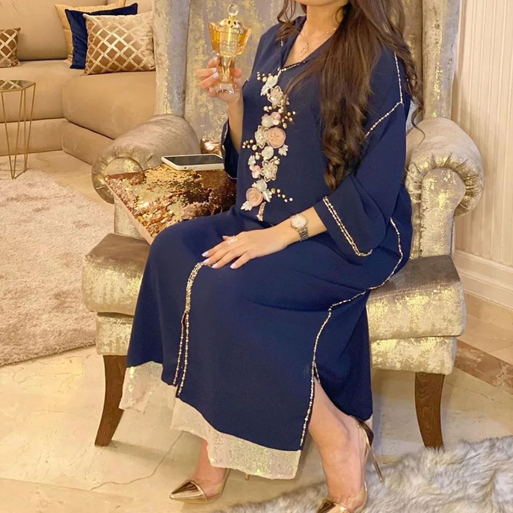 Aafrika Naiste Vintage Moslemi Kleit Pikk Rüü Kleidid Kapuutsiga Trükitud Maxi Vestidos Vabaaja Lahti Dubai Naine Pluss Suurus 2021