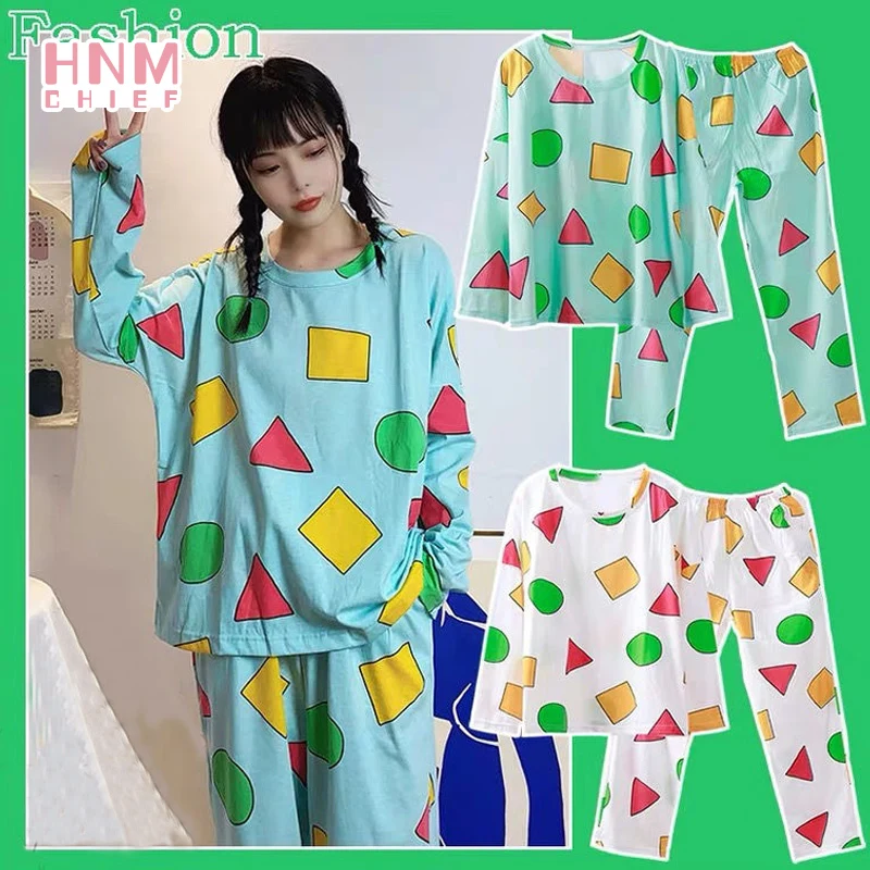 Armas Naiste Pajama Komplekti Pikad Varrukad Jaapani Multikas Prindi Sleepwear Püksid Pijamas Õhukesed Vabaaja Paar Kodus Riided Sobivad