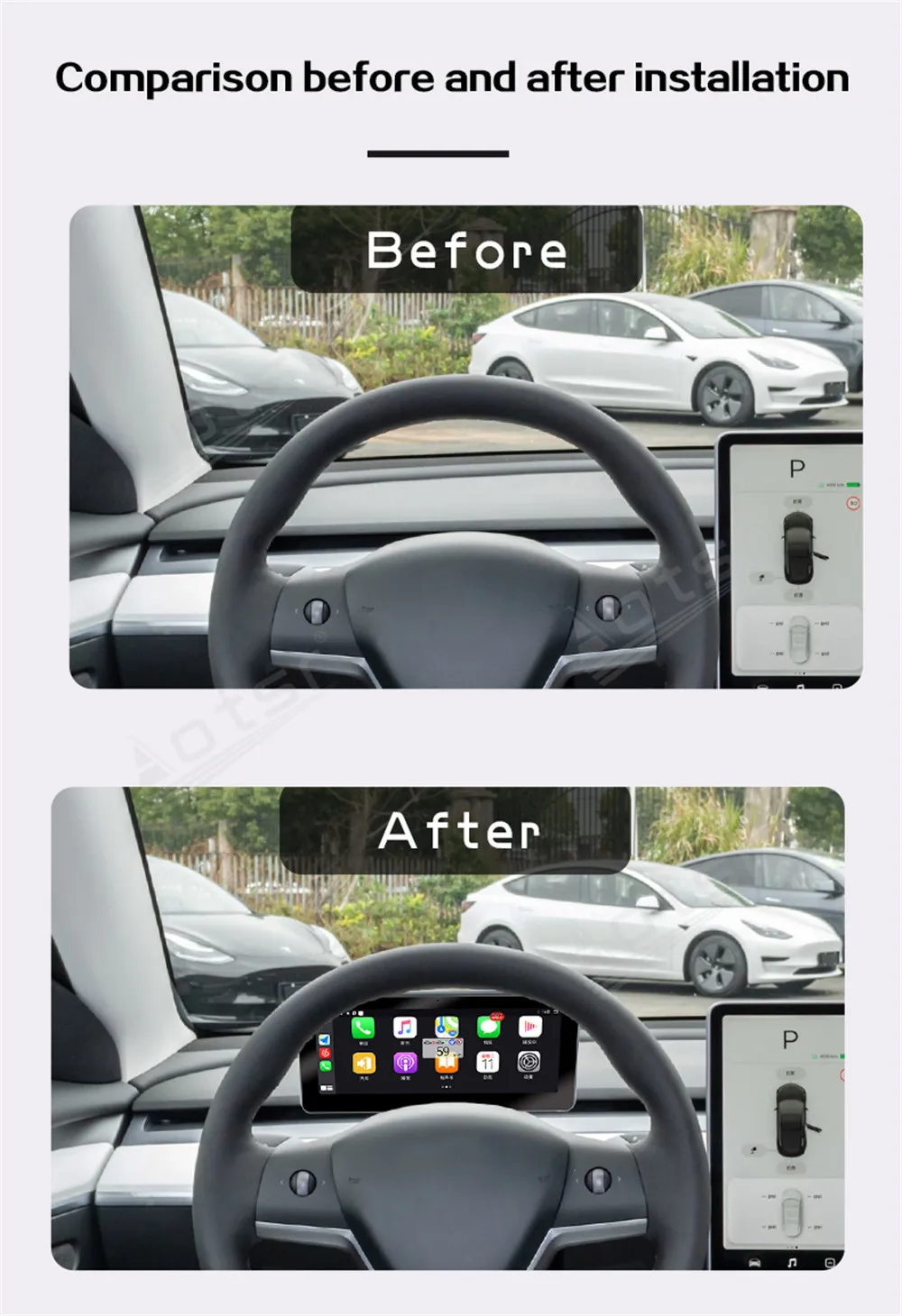 Auto Armatuurlaua Jaoks Tesla Modle 3 Modle Y Auto LCD armatuurlaua Muudetud ja Täiendatud Multifunktsionaalne Android Multimeedia mängija