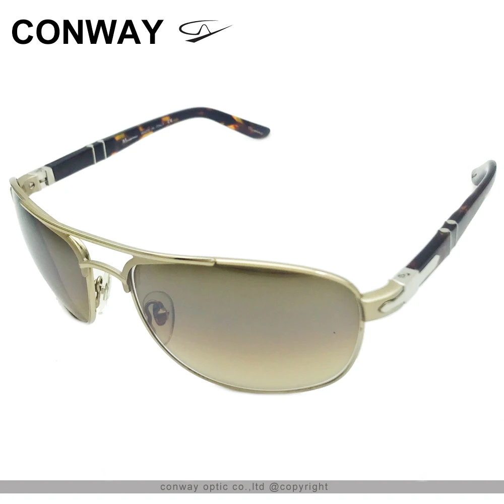 Conway Vintage Piloot Päikeseprillid Meestele Sqaure Sõidu Prillid Anti Glare Sõjalise Stiilis Päikese Prillid on metallraamiga Luksus Brändi
