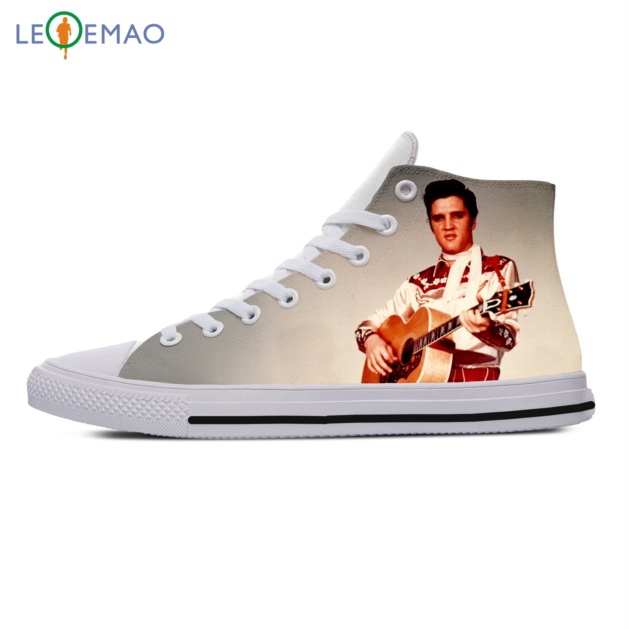 Custom Kevad Sügis Lõuend Kingad Elvis Presley Kõrge Kvaliteedi Handiness Korterid Meeste Vabaaja Jalatsid Mugav Suur Valge Zapatillas