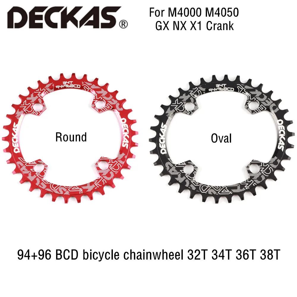DECKAS 94+96 BCD jalgratta chainwheel Ringi/Ovaalne 32T 34T 36T 38T MTB ratas Chainring Mägi Crown M4000 M4050 GX NX X1 Vänt