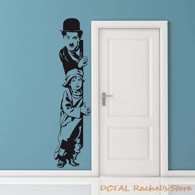 Decor Chaplin ja Kid Seina Kleebised Vinyl Film Star Decal Maja Teenetemärgi elutuba Magamistuba Köök ühes tükis Pakett