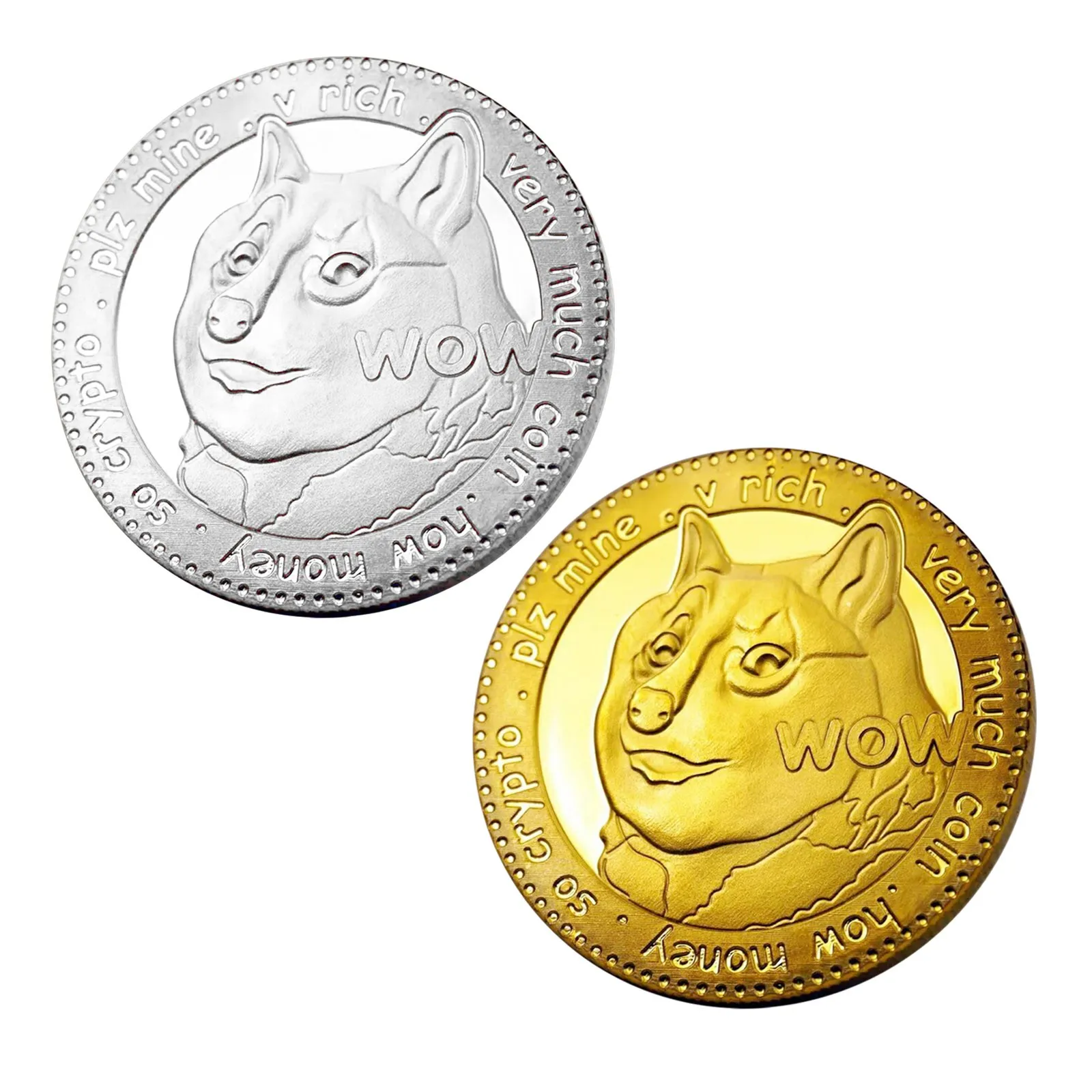 Dogecoin Mälestusmündid 2020 Uue Kollektsiooni Kullatud Doge Mündid