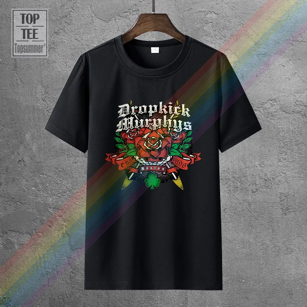 Dropkick Murphys Rose Tattoo Tshirts Goth Gooti Tee-Särk Emo Punk Brändi Sportwear Esteetiline T-Särk Rock Hipi T-Särgid