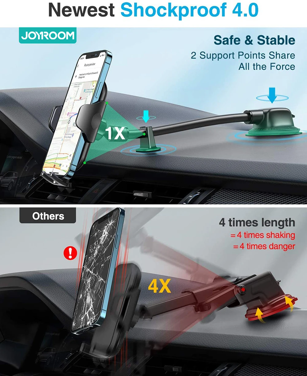 Joyroom 4.7-6.9 tolline 360° Pööramine Auto Hoidikut Kaasaskantava Mobiiltelefoni Omanik, auto Universaalne Telefoni Mount iPhone Samsung