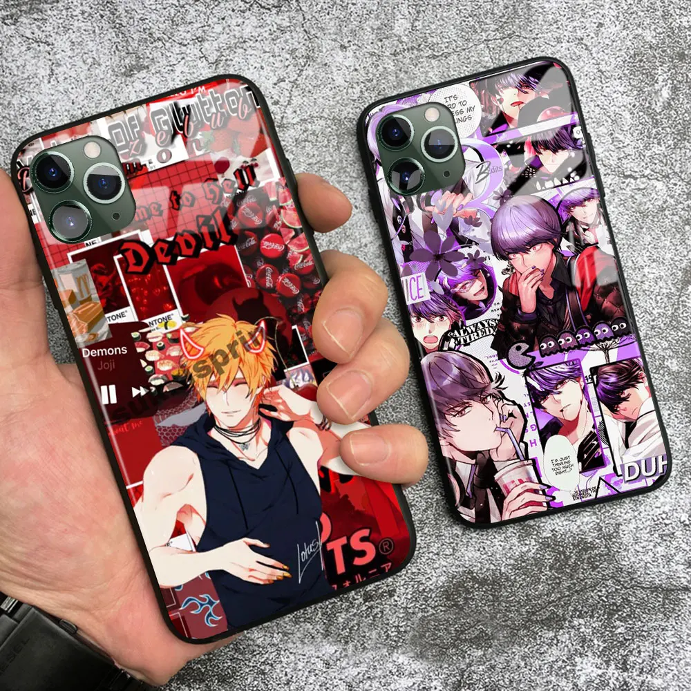 KUULETU MULLE, KUJUTLEB Anime Karastatud Klaasi Pehmest Silikoonist Telefoni Juhul Katab Kest iPhone SE 6s 7 8 Plus X-XR, XS 11 12 Mini Pro Max