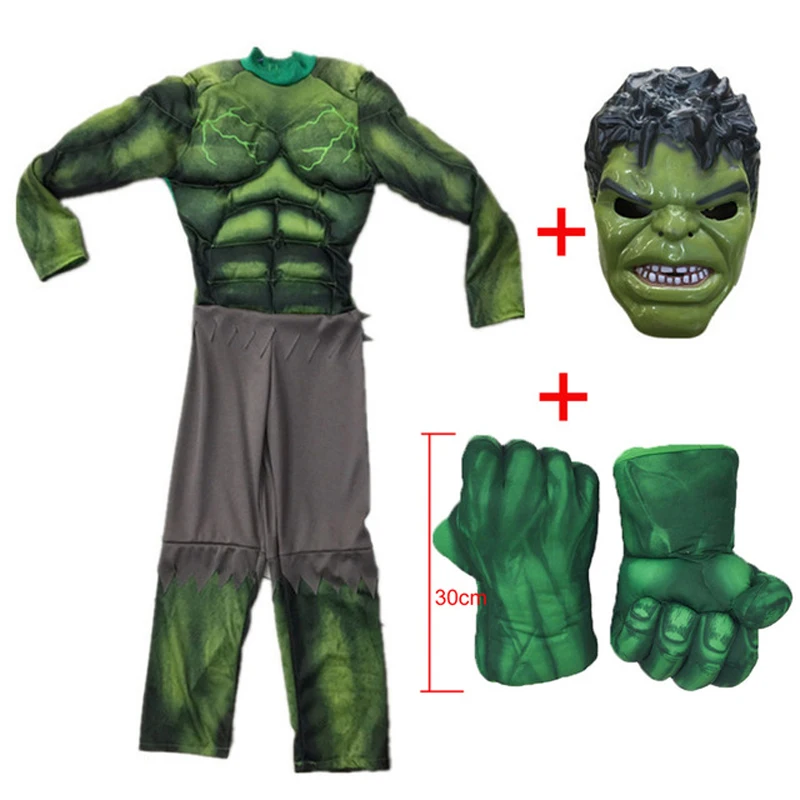 Lapsed, Jõulud, Sünnipäev Kingitused Hulk Cosplay Lihaste Kostüümid, sealhulgas Maskid Laste Halloween Kostüümid kinnastega