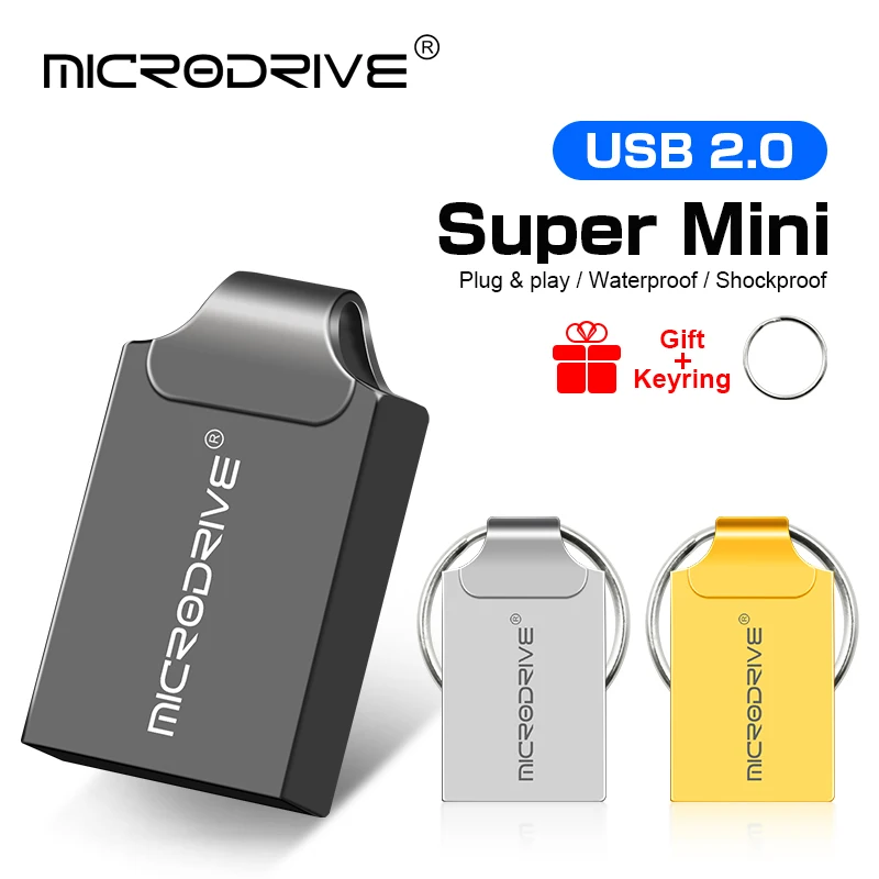 Mini Usb flash drive silver usb 2.0 metallist pendrive 128GB 64GB 32GB 16GB, 8GB 4GB usb-mälupulk võtmehoidja pen drive Tasuta kingitus