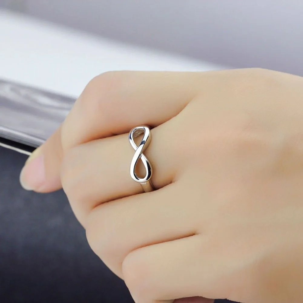 Mood Infinity Ring Lõputu Armastuse Sümbol Pulmad Sõrmused Ehted Kingitused Naistele FS99