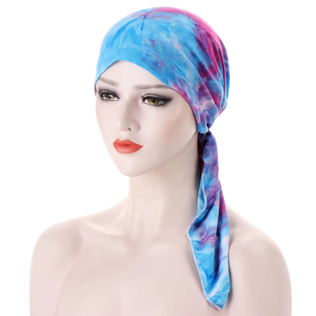Moslemi Naised Pehme Turban Hat Seo-värvitud Sall, Keemia Beanies Kapoti Mütsid Sall Headscarf Pea Wrap Vähk Juuste Aksessuaarid