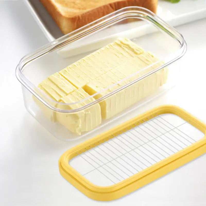 Multifunktsionaalne Plastikust Või Roog Slicer Lihtne Lõikamine Või Kasti 2 In 1 Home Tüüp Selge Või Konteineri Köök