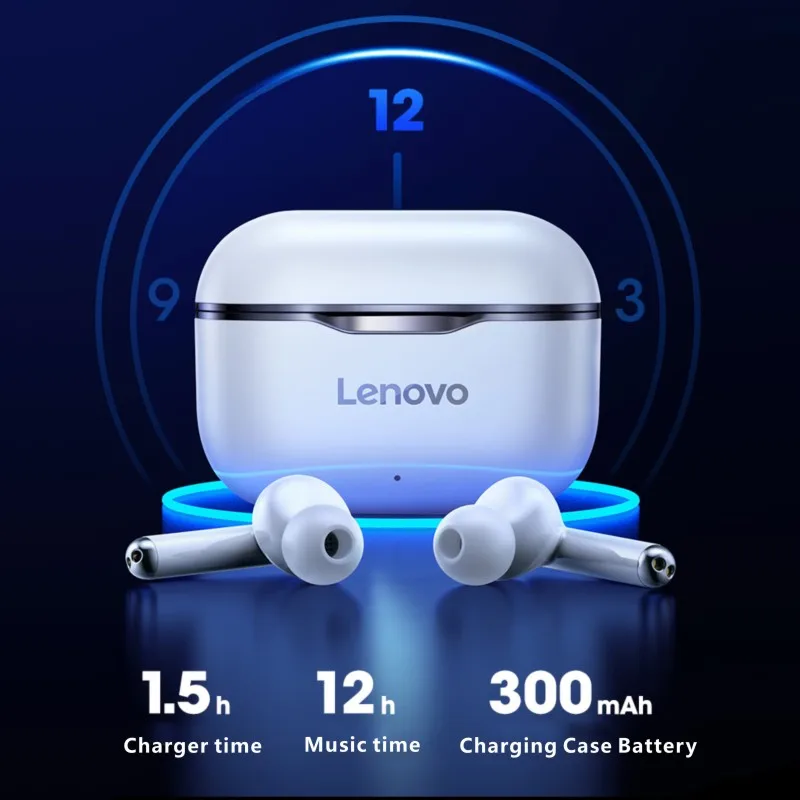 Originaal Lenovo LP1 Traadita Kõrvaklapid Bluetooth-5.0 Dual Stereo Müra Vähendamise HIFI Bass Touch Control Pikk Oote-Peakomplekti