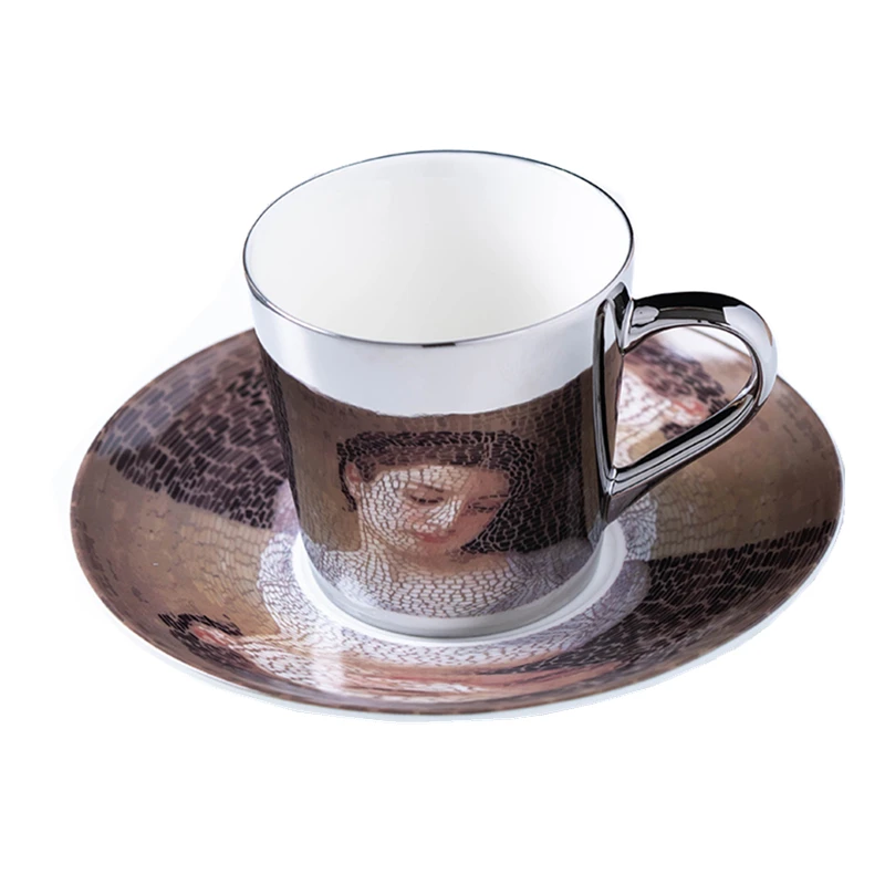 Peegel Kohvitass Läike Peegeldus Bouguereau Maalikunst Keraamika Tee Tassid Ja Alustassid Saada Lusikas Euroopa Stiilis Coffeeware
