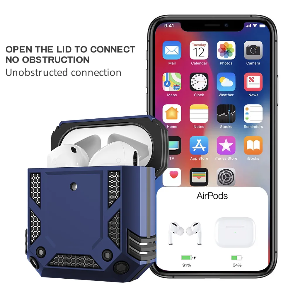 Protective Case For Airpods 2 1 3 Juhul Kaas AirPods Pro Full-Body Karm Amortisaatorid Kaas Airpods 2 Puhul Konks