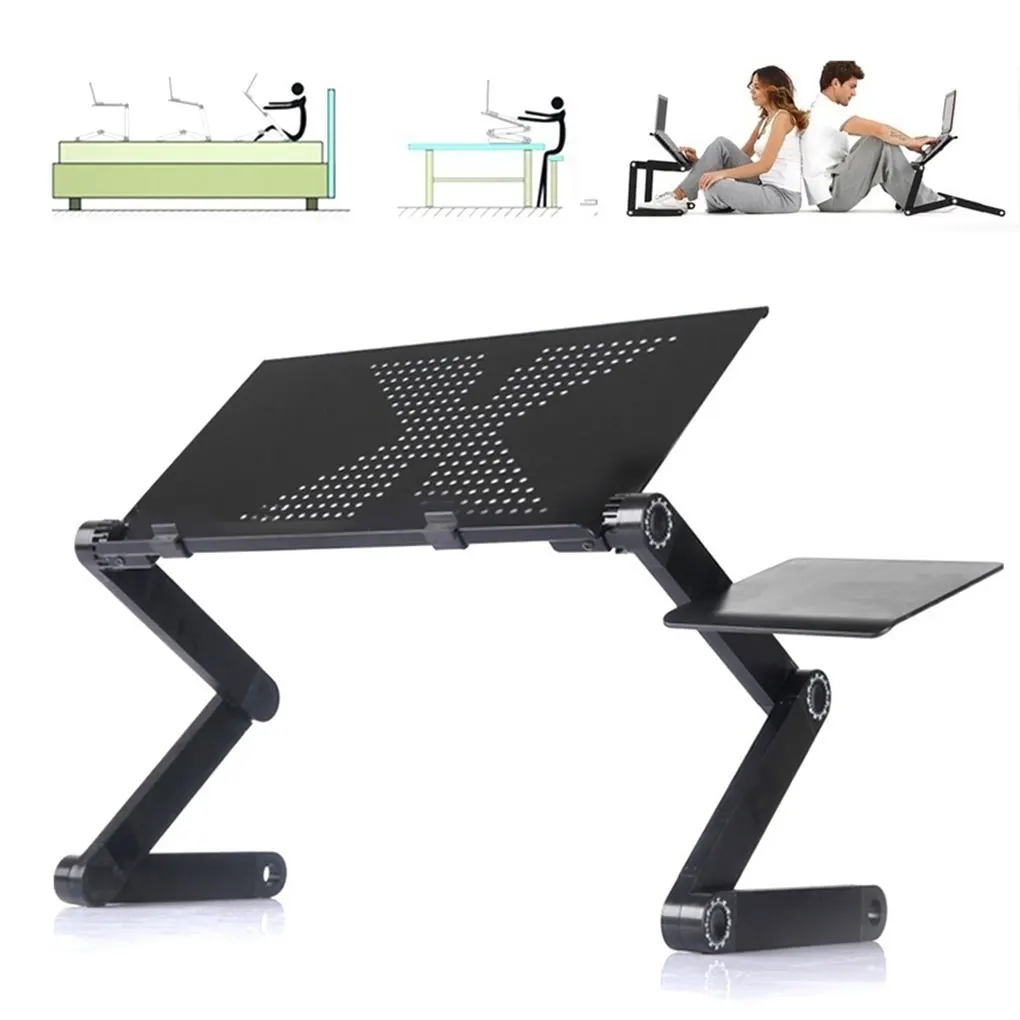 Reguleeritav Sülearvuti hoidik-Kaasaskantav Alumiiniumist Ergonoomiline Lapdesk TV Voodi, Diivan ARVUTI Sülearvuti Tabel Desk Stand Mouse Pad