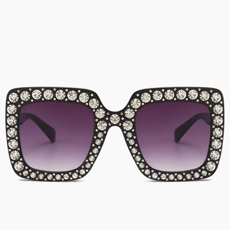Särav Teemant Päikeseprillid Naistele Brändi Disaini Flash Square Päike Naine Peegel On Klaasid Tooni Mood Oculos Lunette Rhinestones