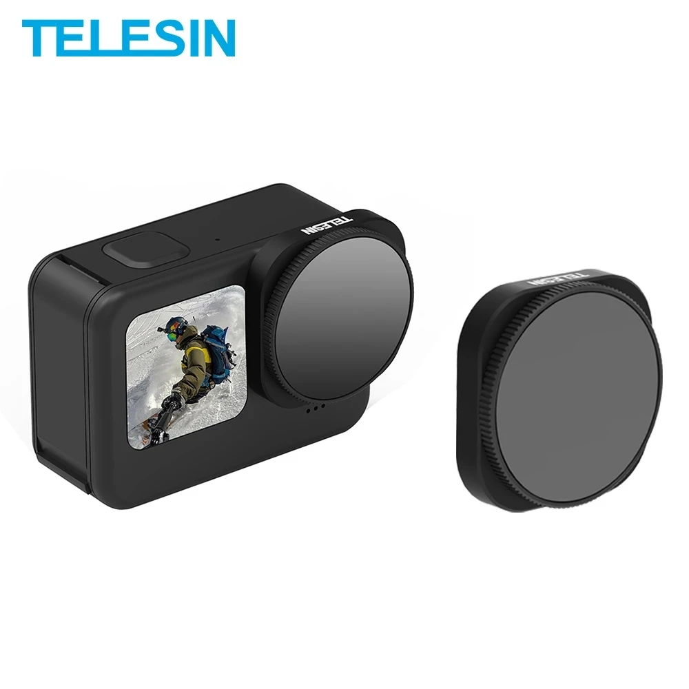 TELESIN 3x ND8 16 32 PL Objektiivi Filtri 2 in 1 Polariseeriv Filter Karastatud Klaas, Alumiinium Raam GoPro Hero 9 Tarvikud