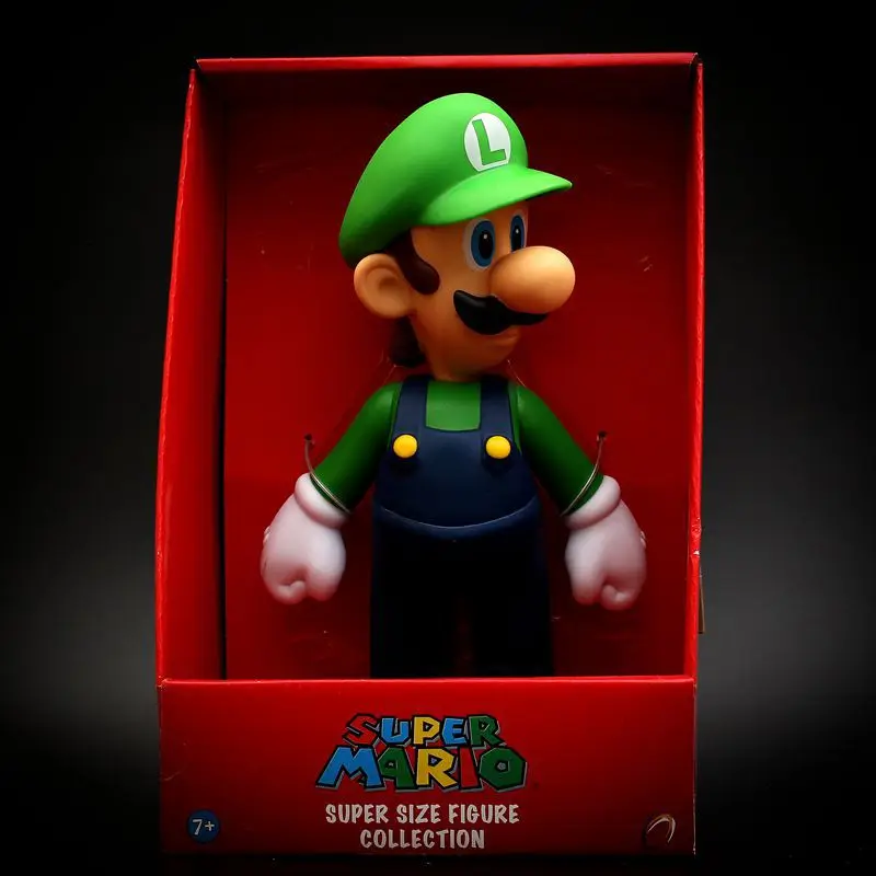 Tõeline Super Mario 9inch 23cm Tegevus Luigi Yoshi Donkey Kong Wario PVC Mänguasi Joonis Laekuva Kaunistada Mudel Nukk Mänguasjad NR Box