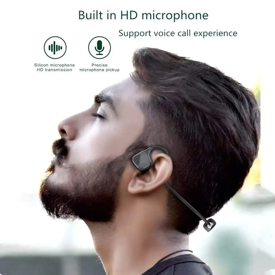 Tõsi, Luu Juhtivus Traadita Bluetooth-Kõrvaklapid Hifi Stereo Müra Tühistamises Peakomplekt Sport Kaelus Kõrvaklappide Jaoks Kõik telefonid