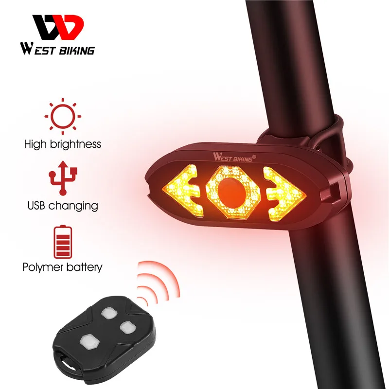 USB Laetav Jalgratta suunatuled puldiga Jalgratta suunatuli MTB LED Tagumine Kerge Jalgrattasõit Taillight koos Sarv