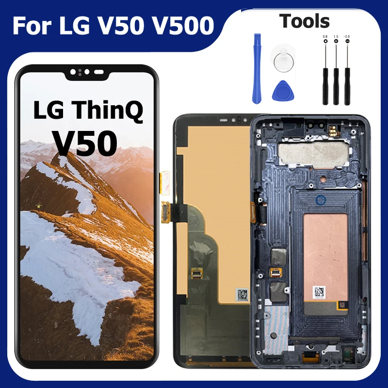 V50 LCD Ekraan Remont LG ThinQ V50 5G Puutetundliku Ekraani Digitizer Assamblee Super AMOLED Ekraani Asendamine Pantalla LM-V500M