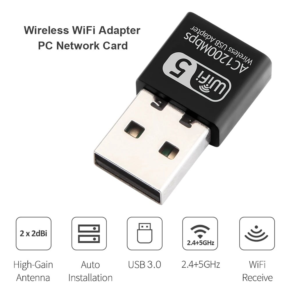 Wireless WiFi Adapter WD-4609AC 1200Mbps Mini USB Dual Band 2.4 G 5G kiire Majapidamis-Arvuti Lisaseadmed