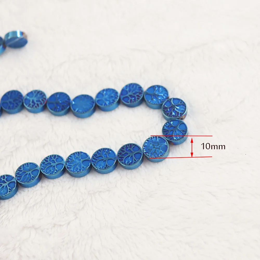 YONO 40pcs 10mm 9 Värvi Diy elupuu Beads Natural Stone Hematiit Helmed ehete Tegemise Käevõrud ehted Komponendid